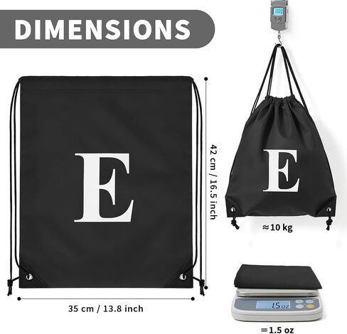ZOMFELT 6Pcs Drawstring Backpack Drawstring Gym Bags, Foldable Draw String Backpack with Multiple Colors and Letters, Lightweight Polyester Cinch Bag for Gift, Beach, Sports, Travel, Swim (Letter J) in Saudi Arabia