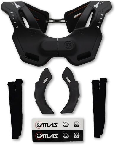 Atlas Brace Vision Anti-Compression Collar Neck Brace (Adult - Large/X-Large) for Use In: Powers, Offroad Racing, Motocross, Mountain Biking, and BMX (Black) in Saudi Arabia