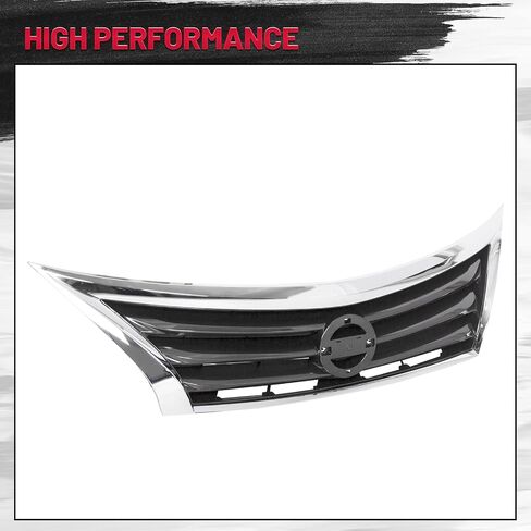 HECASA Front Bumper Grill Compatible with 2013 2014 2015 Nissan Altima 623103TA0A NI1200250 Upper Grille Chrome Shell Black Insert Sedan Assembly in Saudi Arabia