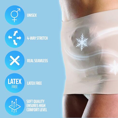 Stomasafe Cool Ostomy Support Belt (M/L) | ثوب ضغط الضوء مع خيوط نسيم التنفس | تثبيت سرية للأنظمة 1 و 2 قطعة | تصميم سلس وخالي من اللاتكس والجنسين in Kuwait