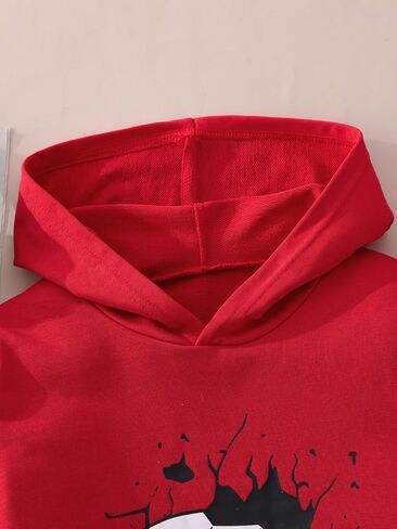NEW 8-14Y Boys Soccer Hoodie Graphic Pullover Sweatshirt for Sports Fans in Saudi Arabia