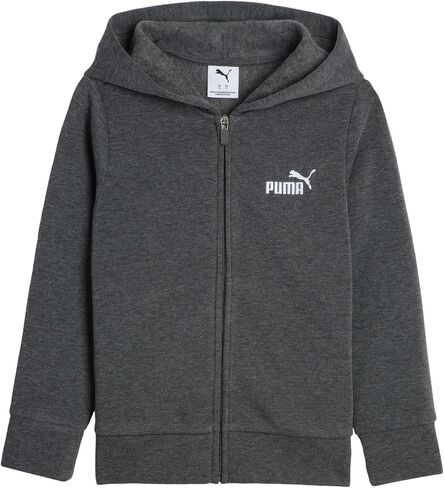 PUMA Boys' Essential Basics Logo Zip Up Hoodie, Fleece Sweatshirt, Front Pockets in Saudi Arabia