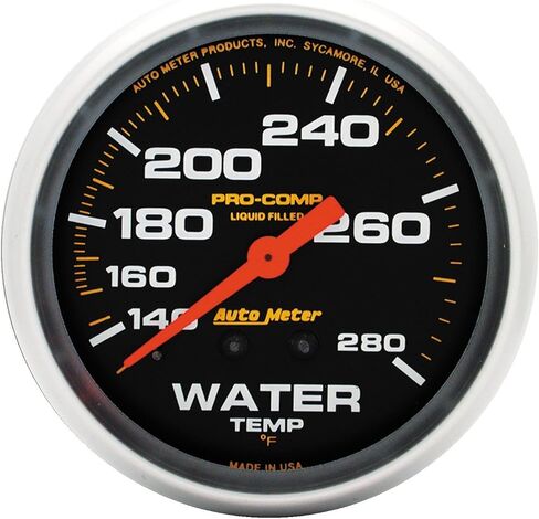 مقياس السيارات 5431 Pro-Comp 2-5/8 "مقياس درجة حرارة الماء الميكانيكية (140-280 درجة F ، 66.7 مم) in Saudi Arabia