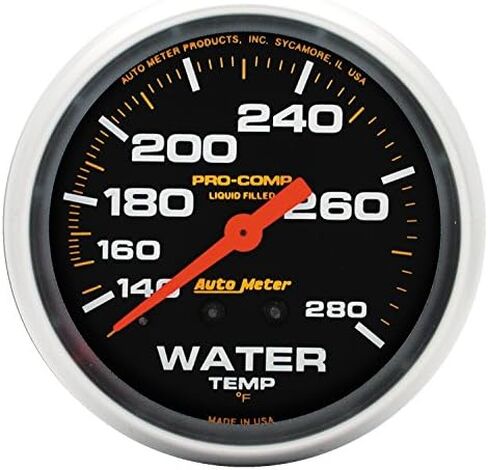 مقياس السيارات 5431 Pro-Comp 2-5/8 "مقياس درجة حرارة الماء الميكانيكية (140-280 درجة F ، 66.7 مم) in Saudi Arabia