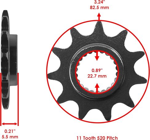 Caltric Drive Chain and Sprockets Kit Compatible with Polaris Trail Boss 325 2000 Trail Boss in Saudi Arabia