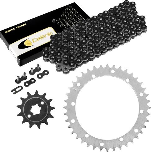 Caltric Black Drive Chain و Sprockets Kit متوافقة مع Yamaha Blaster 200 YFS200 1988-2006 in Saudi Arabia