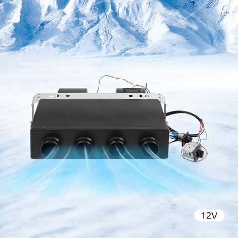4 -Port 12V تحت مجموعة ضاغط AC Dash AC - تكييف الهواء العالمي القابل للتكييف من 3 سرعات للسيارات الكلاسيكية والشاحنات والعبارات والمعدات الثقيلة - أداء التبريد 3300KCAL/H in Saudi Arabia