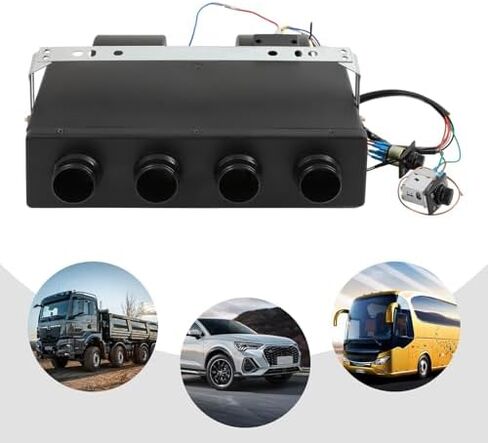4 -Port 12V تحت مجموعة ضاغط AC Dash AC - تكييف الهواء العالمي القابل للتكييف من 3 سرعات للسيارات الكلاسيكية والشاحنات والعبارات والمعدات الثقيلة - أداء التبريد 3300KCAL/H in Saudi Arabia