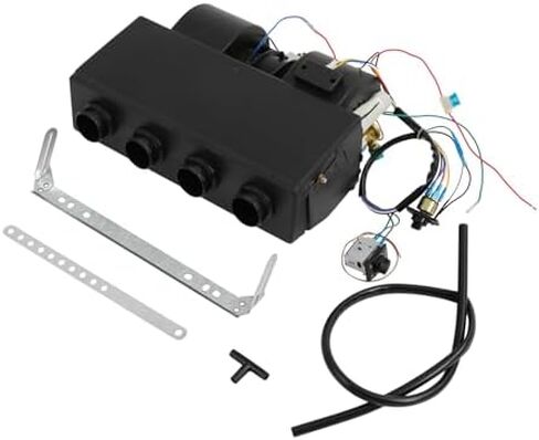 4 -Port 12V تحت مجموعة ضاغط AC Dash AC - تكييف الهواء العالمي القابل للتكييف من 3 سرعات للسيارات الكلاسيكية والشاحنات والعبارات والمعدات الثقيلة - أداء التبريد 3300KCAL/H in Saudi Arabia