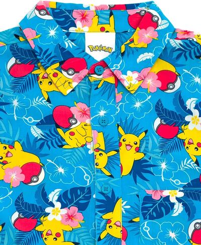 Pokemon Matching Family Hawaiian Button Down Shirt Toddler to Adult Sizes (4T - 2XL) in Saudi Arabia