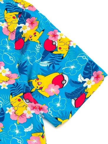 Pokemon Matching Family Hawaiian Button Down Shirt Toddler to Adult Sizes (4T - 2XL) in Saudi Arabia