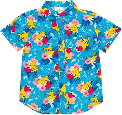 Pokemon Matching Family Hawaiian Button Down Shirt Toddler to Adult Sizes (4T - 2XL) in Saudi Arabia