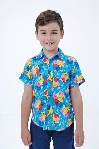 Pokemon Matching Family Hawaiian Button Down Shirt Toddler to Adult Sizes (4T - 2XL) in Saudi Arabia