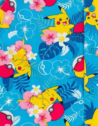 Pokemon Matching Family Hawaiian Button Down Shirt Toddler to Adult Sizes (4T - 2XL) in Saudi Arabia