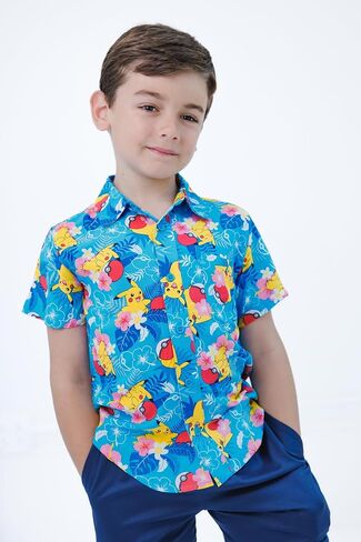 Pokemon Matching Family Hawaiian Button Down Shirt Toddler to Adult Sizes (4T - 2XL) in Saudi Arabia