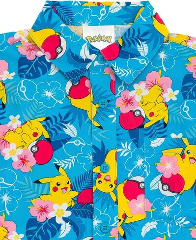Pokemon Matching Family Hawaiian Button Down Shirt Toddler to Adult Sizes (4T - 2XL) in Saudi Arabia