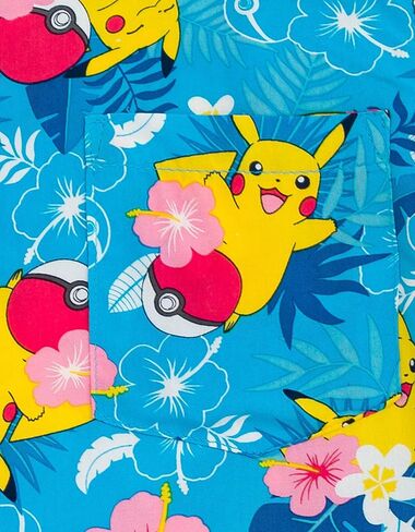 Pokemon Matching Family Hawaiian Button Down Shirt Toddler to Adult Sizes (4T - 2XL) in Saudi Arabia