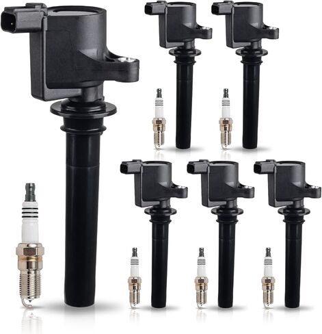 ENA Pack 6 DG500 Ignition Coil SP493 Iridium Spark Plugs for 3.0 V6 2001 2002 2003 2004 2005 2006 2007 2008 Compatible with Ford Escape Freestyles Taurus 500 Five Hundred Mazda Tribute Mercury Mariner in Saudi Arabia
