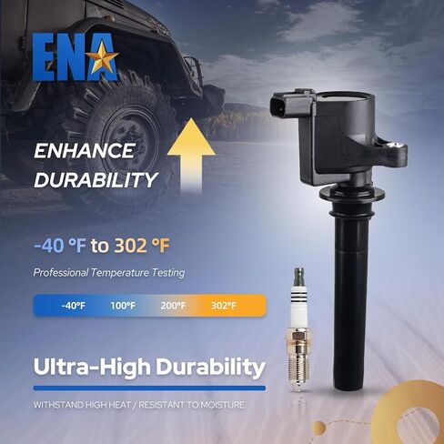 ENA Pack 6 DG500 Ignition Coil SP493 Iridium Spark Plugs for 3.0 V6 2001 2002 2003 2004 2005 2006 2007 2008 Compatible with Ford Escape Freestyles Taurus 500 Five Hundred Mazda Tribute Mercury Mariner in Saudi Arabia