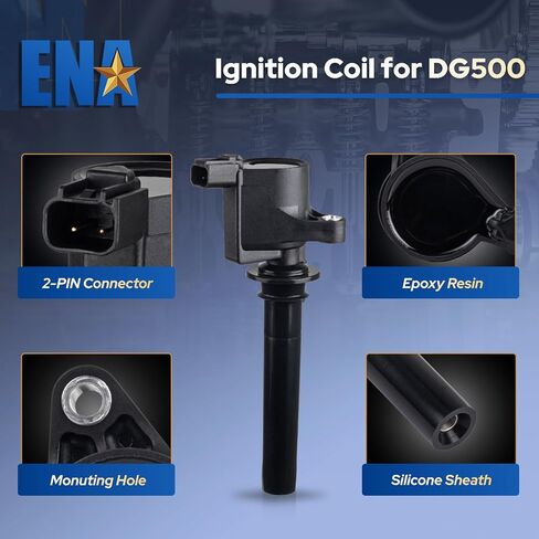 ENA Pack 6 DG500 Ignition Coil SP493 Iridium Spark Plugs for 3.0 V6 2001 2002 2003 2004 2005 2006 2007 2008 Compatible with Ford Escape Freestyles Taurus 500 Five Hundred Mazda Tribute Mercury Mariner in Saudi Arabia