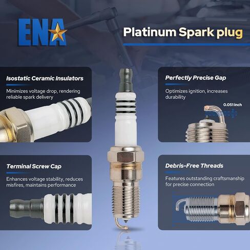 ENA Pack 6 DG500 Ignition Coil SP493 Iridium Spark Plugs for 3.0 V6 2001 2002 2003 2004 2005 2006 2007 2008 Compatible with Ford Escape Freestyles Taurus 500 Five Hundred Mazda Tribute Mercury Mariner in Saudi Arabia
