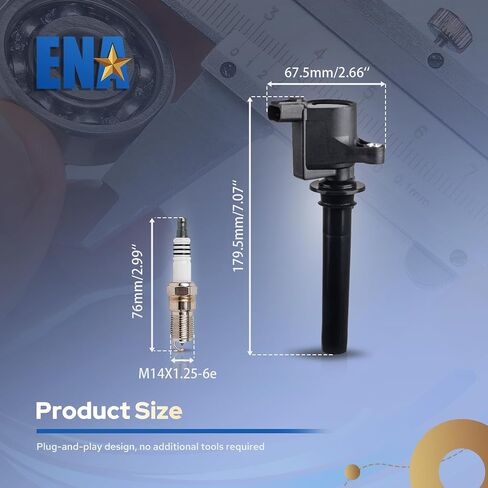ENA Pack 6 DG500 Ignition Coil SP493 Iridium Spark Plugs for 3.0 V6 2001 2002 2003 2004 2005 2006 2007 2008 Compatible with Ford Escape Freestyles Taurus 500 Five Hundred Mazda Tribute Mercury Mariner in Saudi Arabia