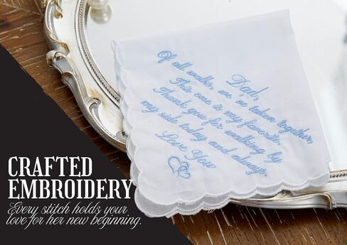 InnoBeta Father of The Bride Happy Tears Handkerchief Wedding Gifts Something Blue Gift for Father of The Bride in Saudi Arabia