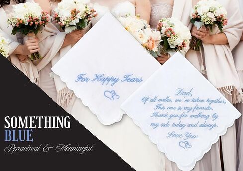 InnoBeta Father of The Bride Happy Tears Handkerchief Wedding Gifts Something Blue Gift for Father of The Bride in Saudi Arabia