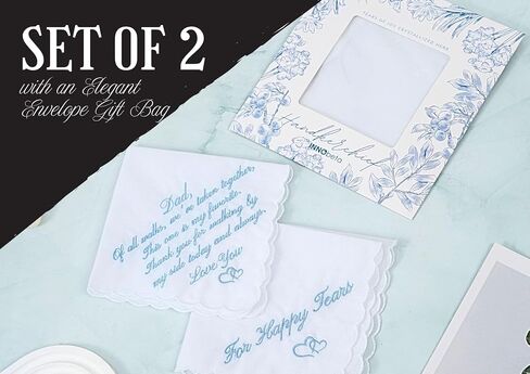InnoBeta Father of The Bride Happy Tears Handkerchief Wedding Gifts Something Blue Gift for Father of The Bride in Saudi Arabia