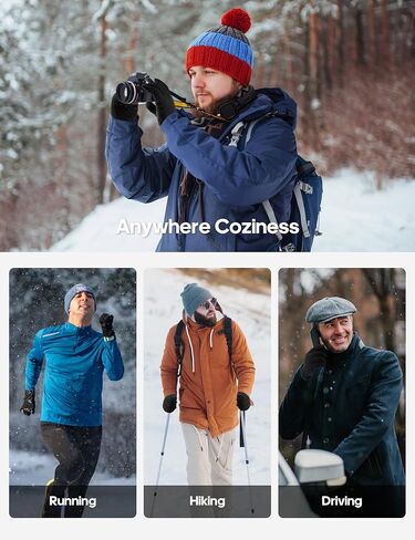 3 Pairs Winter Gloves for Men Women Warm Knit Gloves Touch Screen Anti-Slip Gloves with Thermal Soft Knit Lining in Kuwait