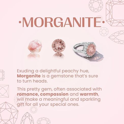 أنجارا خاتم الخطوبة الطبيعية للنساء | ملتوية وسادة شانك Morganite هالة الخطوبة في 14K الصلبة الذهب/البلاتين | عيد ميلاد أبريل ، هدية مجوهرات الأحجار الكريمة in Saudi Arabia