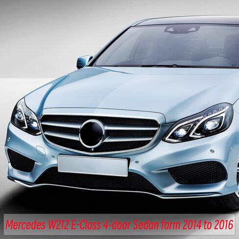 Front Bumper Lip Splitter Spoiler Fit for Mercedes E-Class E300/ E350/ E400/ E450/ E43/ E53/ W213 2017-2020 (Sport Sedan Models Only), Gloss Black 3pcs Air Chin Body Kit Exterior Accessories in Saudi Arabia