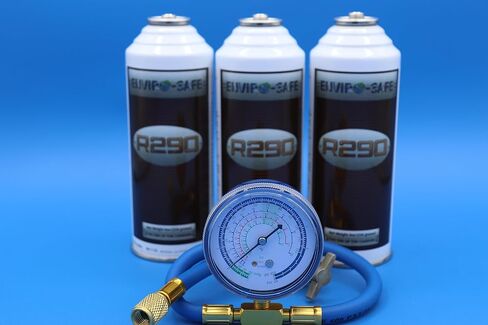 R290, 3 cans and Brass Charging Gauge/Hose in Saudi Arabia