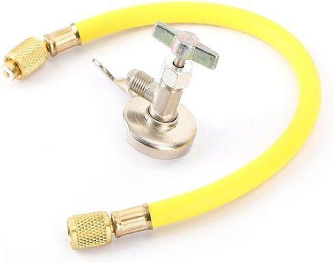HVAC Charging Kit R12 R22 Can Tap Tapper With Recharge Hose Valve Stainless Steel Construction For Air Conditioning System Maintenance 36cm Length in Saudi Arabia
