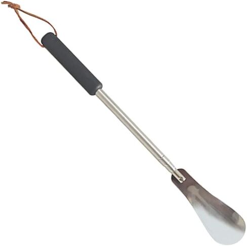 Stretchable shoehorn Stainless steel adjustable shoehorn Long handle Metal shoe foot Portable and foldable in Saudi Arabia