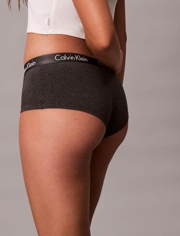 Calvin Klein womens Motive Cotton Boyshort Panties, 3 Pack in Saudi Arabia