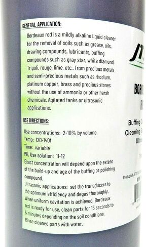 محلول التنظيف بالمجوهرات JTS Bordeaux Red 1 Quart Mosting Compound مزيل مركب في الولايات المتحدة الأمريكية in Saudi Arabia