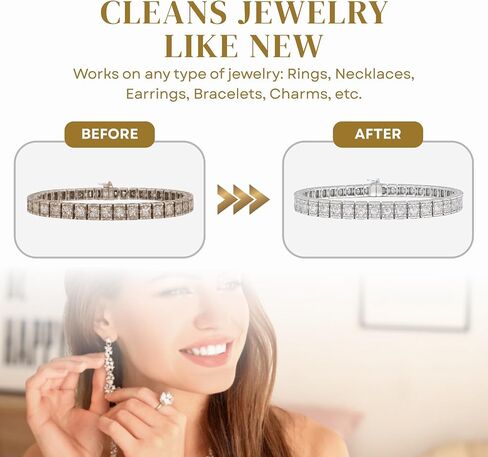 Jewelry Cleaner Solution Foam with Polishing Cloth, Biodegradable Formula for Gold, Silver, Gemstones, Tarnish Remover, Safe Gentle Formula, 2oz – Compatible with Wedding Rings, Necklaces, Earrings in Saudi Arabia