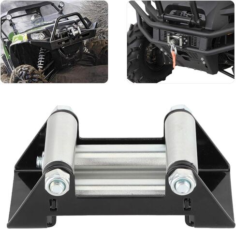 Winch Cable Roller Fairlead, 125mm/5in Hole Diatance Universal Iron Side by Side Winch Cable Roller Fair, Winch Roller Fairlead, Side by Side Winch Cable Roller Fairlead in Saudi Arabia