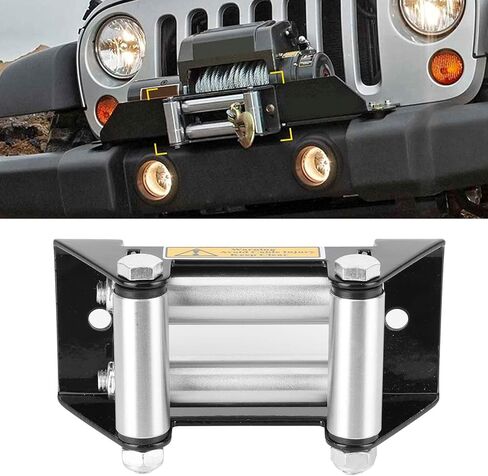 Winch Cable Roller Fairlead, 125mm/5in Hole Diatance Universal Iron Side by Side Winch Cable Roller Fair, Winch Roller Fairlead, Side by Side Winch Cable Roller Fairlead in Saudi Arabia