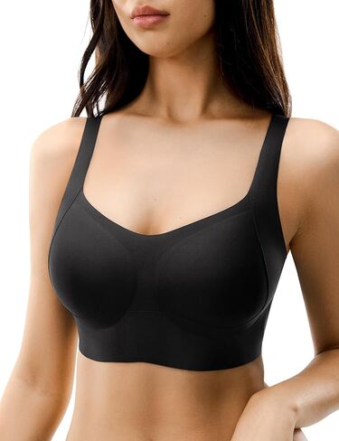 Seamless Bras for Women, Wireless Supportive Bra Comfortable No Underwire Full Coverage Push Up Bra Plus Size in Saudi Arabia