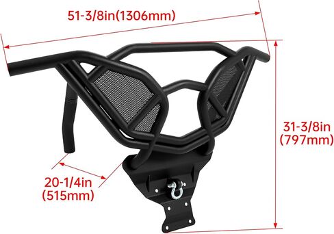 Hecasa الخلفية المصد الخلفي متوافق مع 2017+ Can-Am Maverick X3 900 Max Turbo R بديل لـ RB-CA-X3-00 واقي ذيل واقي الفرشاة الخلفي in Saudi Arabia