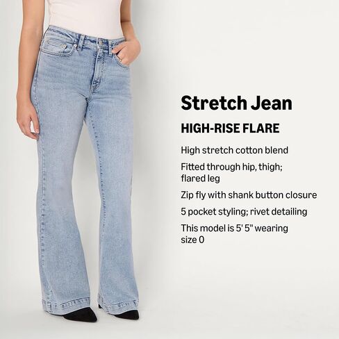 Amazon Essentials Women's High Whight-Rise Flare Jean in Saudi Arabia
