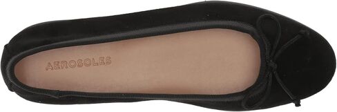 Aerosoles Women's HOMEBET Ballet Flat, Black Faux Suede, 7 in Saudi Arabia