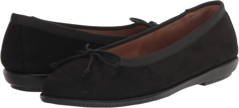 Aerosoles Women's HOMEBET Ballet Flat, Black Faux Suede, 7 in Saudi Arabia