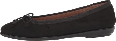 Aerosoles Women's HOMEBET Ballet Flat, Black Faux Suede, 7 in Saudi Arabia