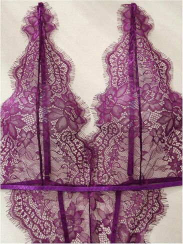 WDIRARA Women's 2 Piece Sleepwear Plus Size Lingerie Set with Sexy Lace Sheer Robe Sets in Saudi Arabia