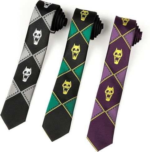 3pcs Kira Yoshikage Cosplay Tie Anime Unisex Costume Tie Props Accessories in Saudi Arabia