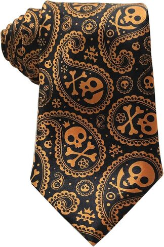 Melody Halloween Tie Pumpkin Skull Neck Tie Jack-O'-Lantern Halloween Necktie for Men in Saudi Arabia