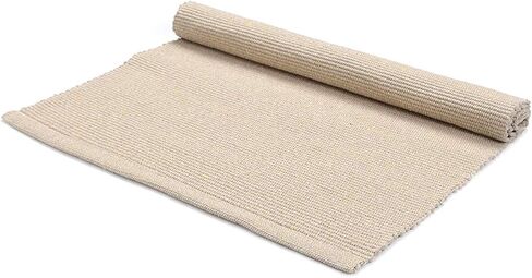 مواد Montessori الأطفال الذين يلعبون سجادة عمل حصيرة للقطن الخالص للأطفال الصغار (17 "× 27" ، بيج) in Kuwait